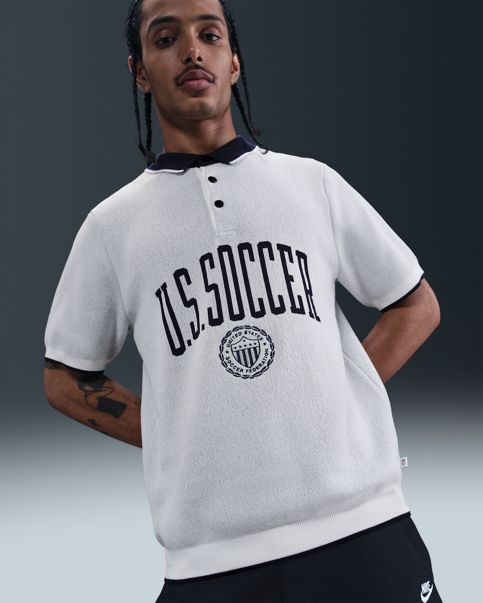 Lame Soccer Uniform Knit Pullover ポロシャツ USMNT Club Men's Nike Soccer Knit Polo. Nike.com